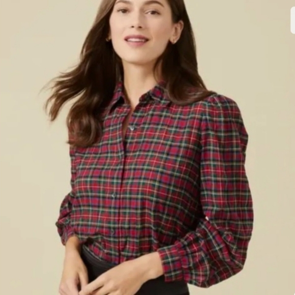 J. McLaughlin Tops - J.McLaughlin Jewel Neck Long Sleeve Blouse